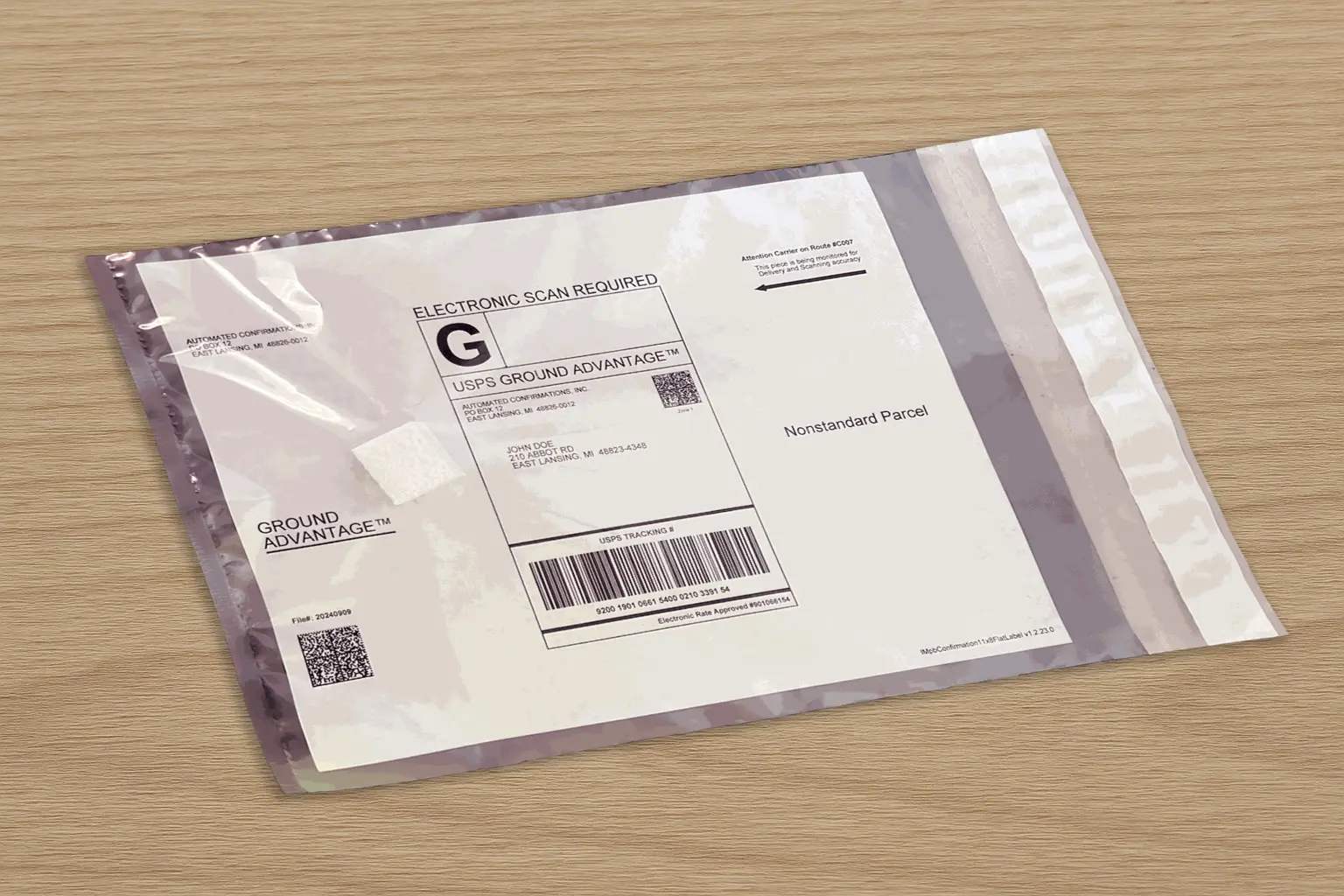 A 10x13 ParcelPak Envelope